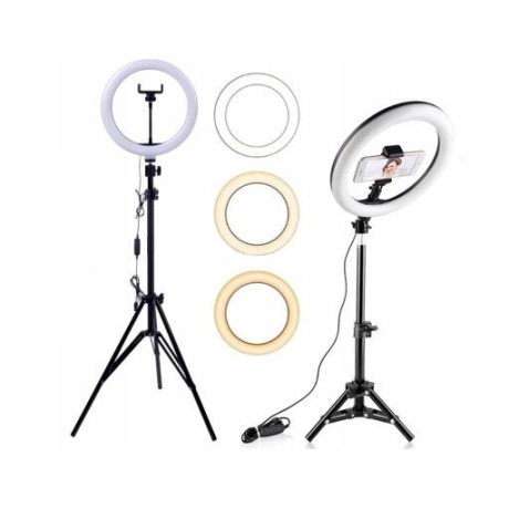 MG Selfie Ring Fill kruhové LED svetlo 10\'\' + statív 1.8m, čierne