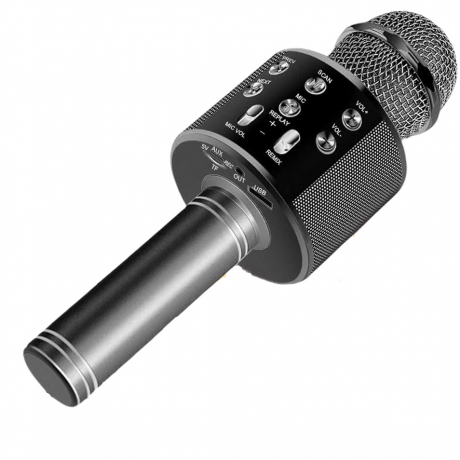 MG Bluetooth Karaoke mikrofón s reproduktorom, čierny