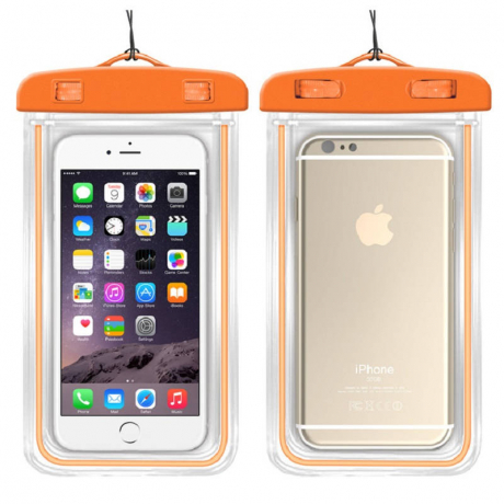 MG WC04 vodotesné puzdro na mobil 7'', oranžové