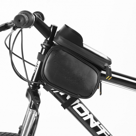 MG Bicycle Front cyklistická taška s puzdrom na mobil 6.5L, čierna (WBB21BK)