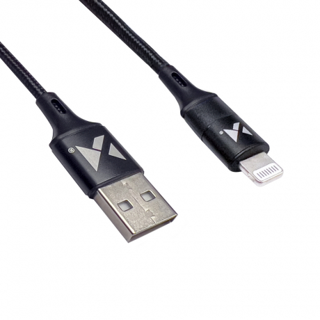 MG kabel USB / Lightning 2.4A 2m, černý (WUC-L2B)