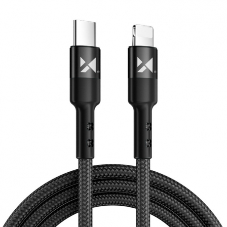 MG kabel USB-C / USB-C PD 18W 1m, černý (WUC-PD-CC1B)