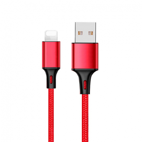 MG kabel USB / Lightning 2.4A 2m, červený (WUC-L2R)