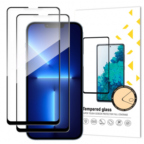 MG Full Glue 2x ochranné sklo na iPhone 13 Pro Max, čierne