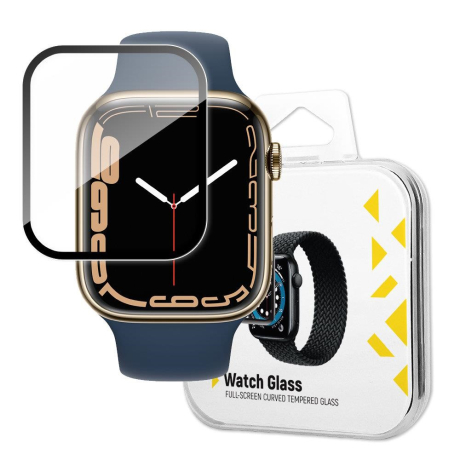 MG Watch Glass Hybrid ochranné sklo na Apple Watch 7/8 41mm, čierne
