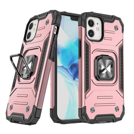 MG Ring Armor plastový kryt na iPhone 14, růžový