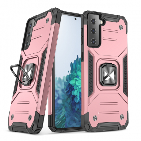MG Ring Armor plastový kryt na Samsung Galaxy S22, růžový