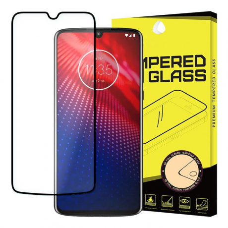 MG Full Glue Super Tough ochranné sklo na Motorola Moto Z4, černé