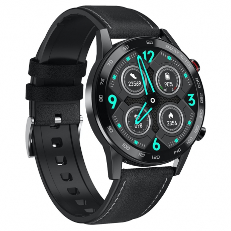 NEOGO SmartMove 5T, smart hodinky, čierne/kožené