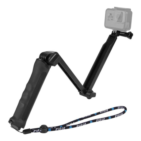 PULUZ PU202 selfie tyč pro sportovní kamery, černá (PU202)