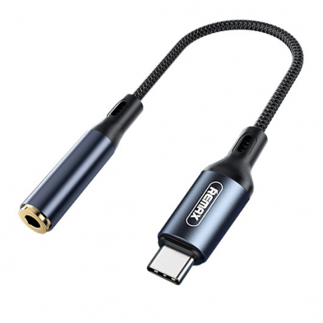 Remax RL-LA13 adaptér USB-C / 3.5mm mini jack, čierny