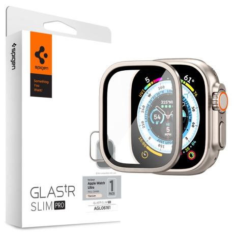 Spigen Glas.Tr Slim ochranné sklo na Apple Watch Ultra 49mm, titanium (AGL06161)