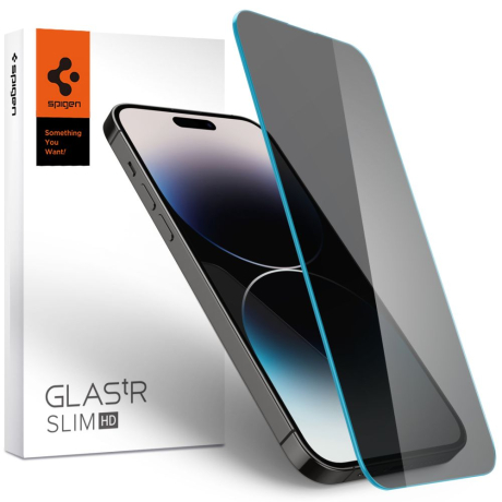 Spigen Glas.Tr Slim Privacy ochranné sklo na iPhone 14 Pro