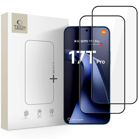 Tech-Protect Glass Fit 2x ochranné sklo na Xiaomi 17T Pro, čierne