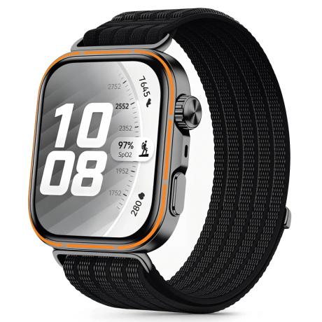 Tech-Protect Nylon remienok na Huawei Watch Fit 3 / 4 / 4 Pro / 5 / 5 Pro, black