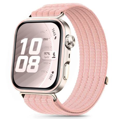 Tech-Protect Nylon remienok na Huawei Watch Fit 3 / 4 / 4 Pro / 5 / 5 Pro, light pink