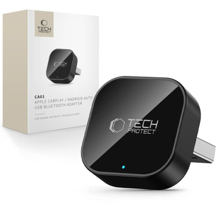 Tech-Protect Ultraboost CA01 USB bluetooth adapter Apple CarPlay / Android Auto, črn