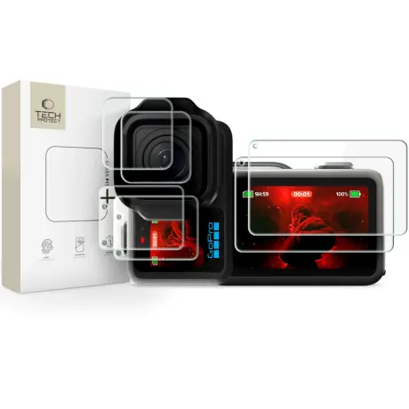 Tech-Protect Foil Glass Fit 2x ochranné sklo a fólia na GoPro Mission 1 / Pro