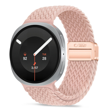 Tech-Protect Nylon Mag remen za Samsung Galaxy Watch 8 / 9 / Classic (40 / 44 / 46mm), dusty rose