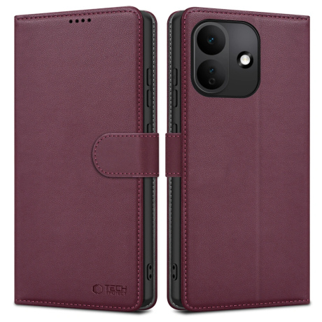 Tech-Protect Wallet preklopna futrola za Xiaomi Redmi Note 17 Pro 5G, mulberry