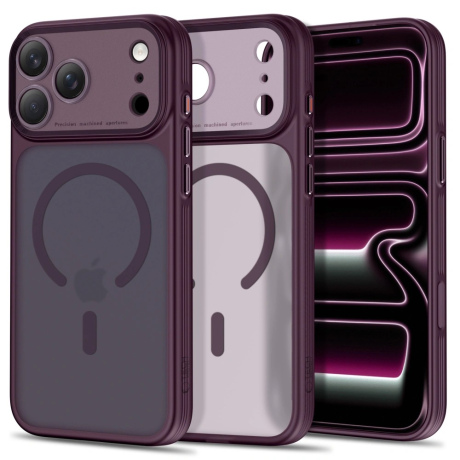 Tech-Protect MagPrime MagSafe CC maska za iPhone 17 Pro / 18 Pro, bordo