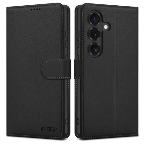 Tech-Protect Wallet husă tip carte pentru Samsung Galaxy S26 FE, neagră