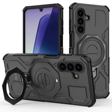 Tech-Protect TacticStand MagSafe husă pentru Samsung Galaxy A17 / A18 4G / 5G, neagră