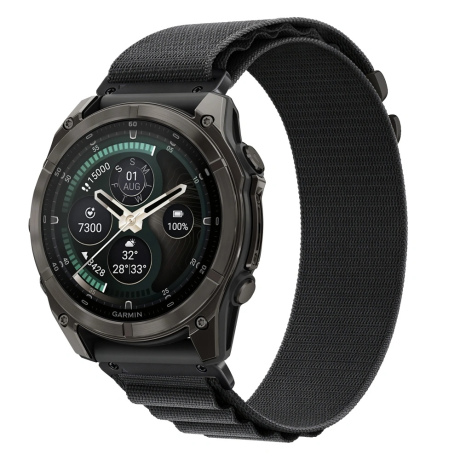 Tech-Protect Nylon Pro Garmin Fenix 5 / 6 / 6 Pro / 7 / 8 / 8 Pro / E / 9 / 9 Pro (47 mm), negru