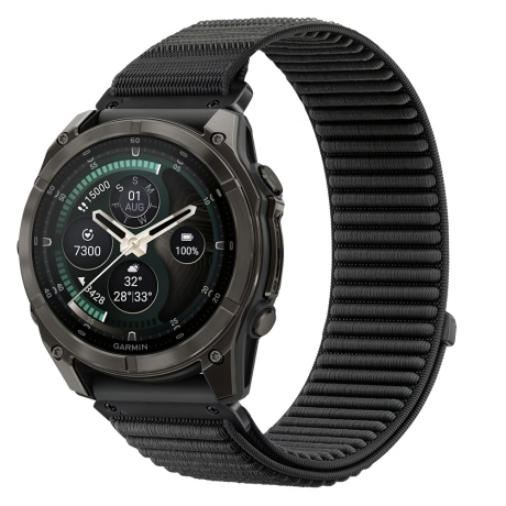 Tech-Protect Nylon Loop remen Garmin QuickFit 26mm, black