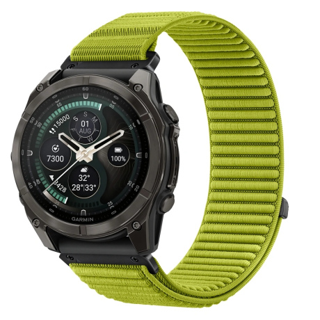 Tech-Protect Nylon Loop remen Garmin QuickFit 26mm, electric lime