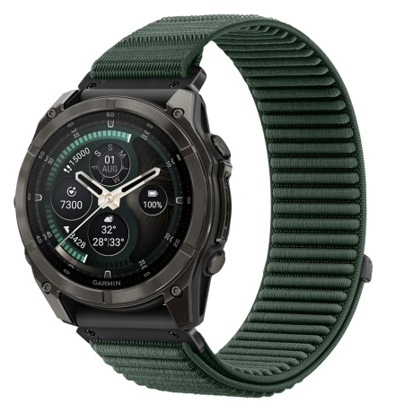 Tech-Protect Nylon Loop remen Garmin QuickFit 26mm, military green