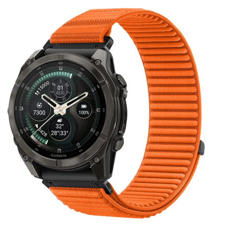 Tech-Protect Nylon Loop remen Garmin QuickFit 26mm, signal orange