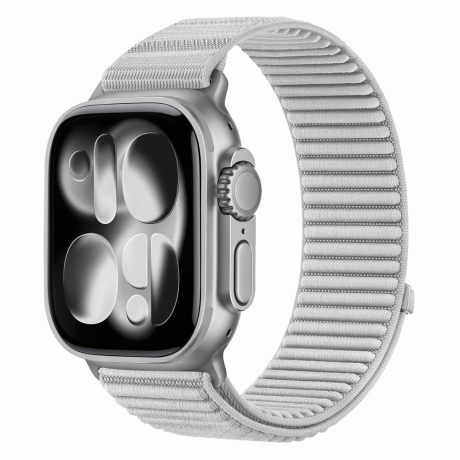 Tech-Protect Nylon Loop remen za Apple Watch 44/45/46/49mm, light grey