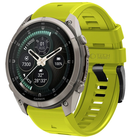 Tech-Protect Silicone remen Garmin QuickFit 22mm, volt lime