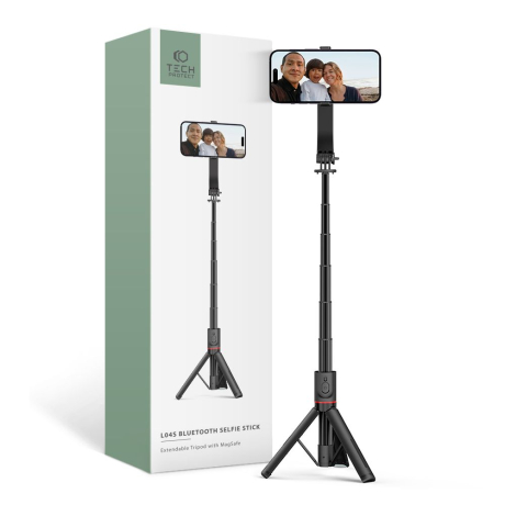 Tech-Protect L04S bezdrôtová MagSafe selfie tyč, černá