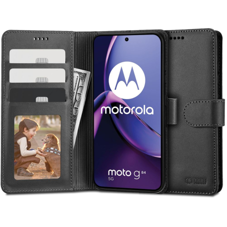 Tech-Protect Wallet knižkové puzdro na Motorola Moto G84 5G, čierne