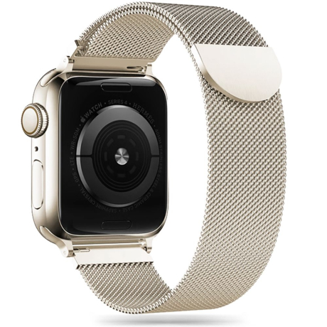 Tech-Protect Milanese řemínek na Apple Watch 42/44/45/49mm, starlight