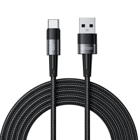 Tech-Protect Ultraboost kabel USB / USB-C 66W 6A 3m, černý