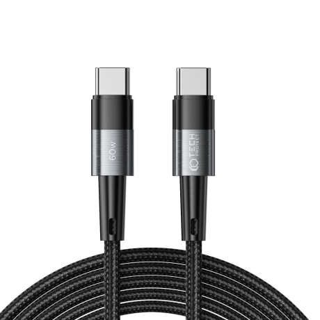 Tech-Protect Ultraboost kabel USB-C / USB-C PD 60W 3A 3m, černý