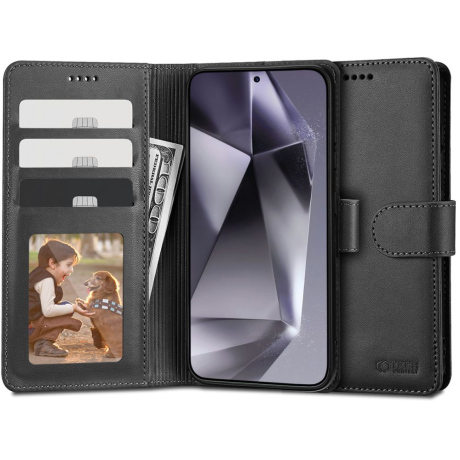 Tech-Protect Wallet knižkové puzdro na Samsung Galaxy S24 Ultra, čierne
