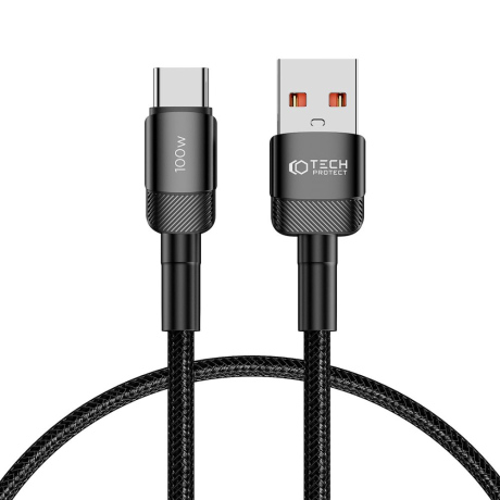 Tech-Protect Ultraboost Evo kábel USB / USB-C 100W 5A 25cm, čierny
