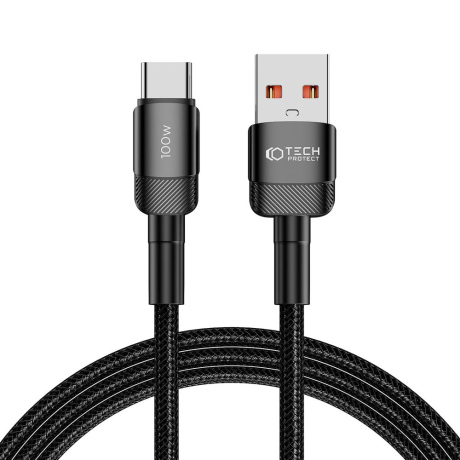 Tech-Protect Ultraboost Evo kabel USB / USB-C 100W 5A 2m, černý