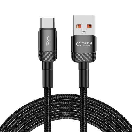 Tech-Protect Ultraboost Evo kabel USB / USB-C 100W 5A 3m, černý