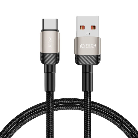 Tech-Protect Ultraboost Evo kabel USB / USB-C 100W 5A 1m, titanium