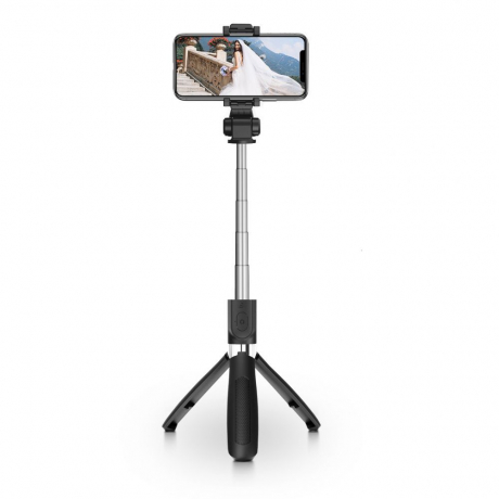 Tech-Protect L01S bluetooth selfie tyč so statívom, čierna