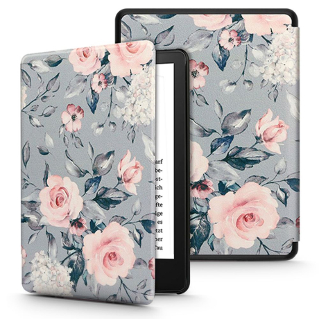 Tech-Protect Smartcase pouzdro na Amazon Kindle Paperwhite 5, floral grey