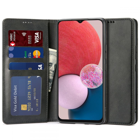 Tech-Protect Wallet knížkové kožené pouzdro na Samsung Galaxy A13 4G, černé