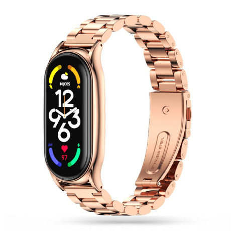 Tech-Protect Stainless remienok na Xiaomi Mi Band 7, rose gold