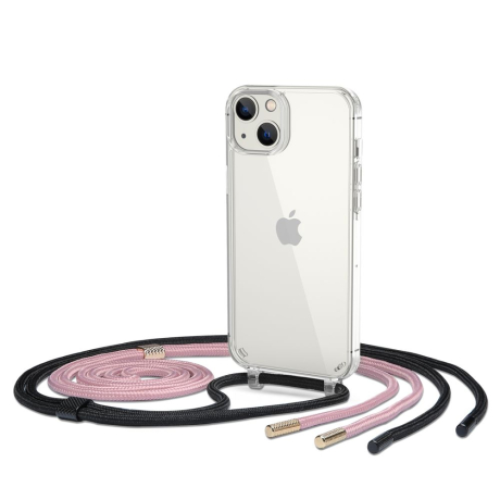 Tech-Protect FlexAir Chain kryt na iPhone 14 Plus, čierny/ružový