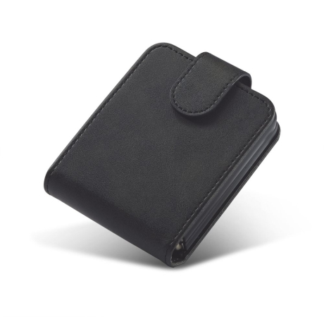 Tech-Protect Wallet knižkové kožené puzdro na Samsung Galaxy Z Flip 4, čierne
